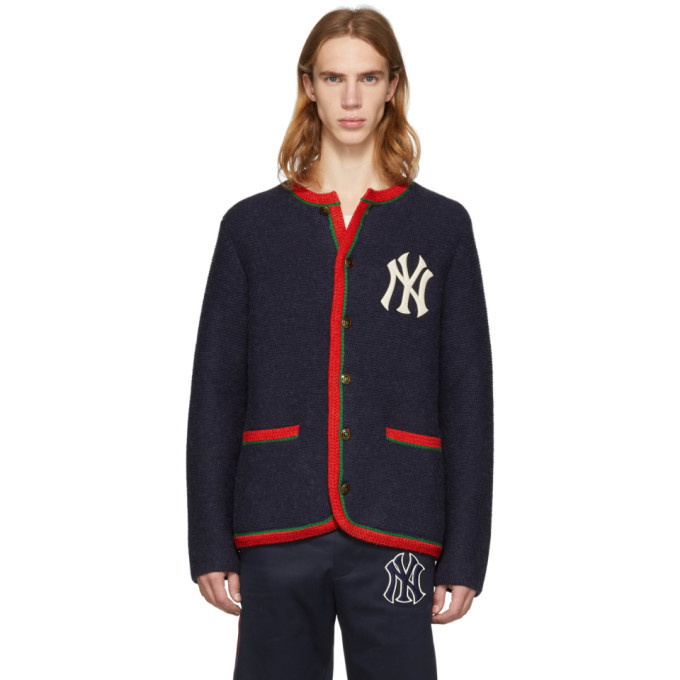 Photo: Gucci Navy NY Yankees Edition Cardigan