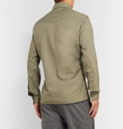 Brunello Cucinelli - Cotton Western Shirt - Army green