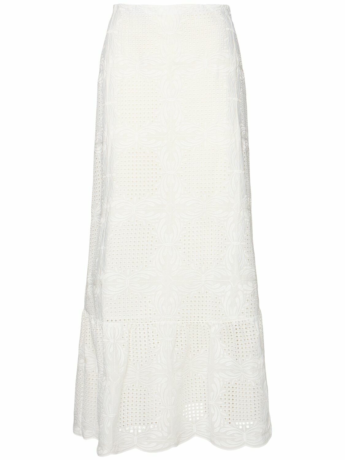 Giambattista Valli Printed cotton poplin midi skirt