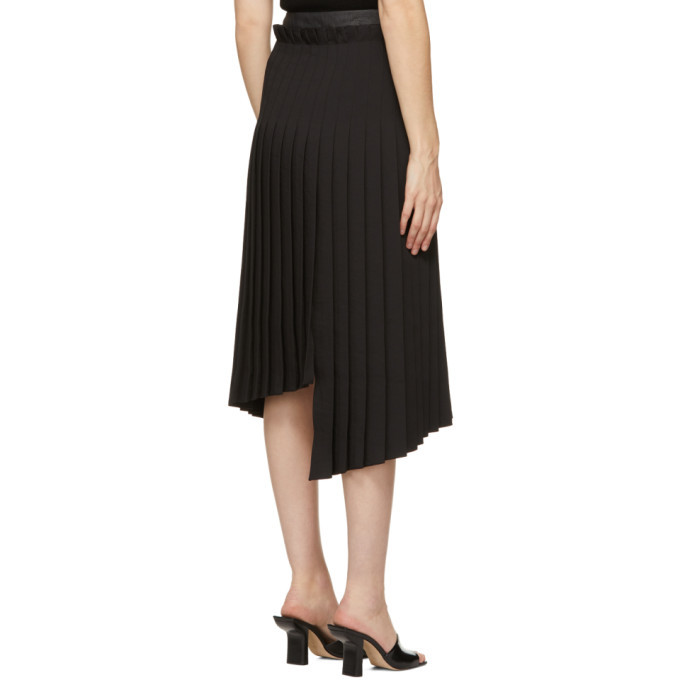 Asymmetrical Pleated Zipper Skirt main image 1