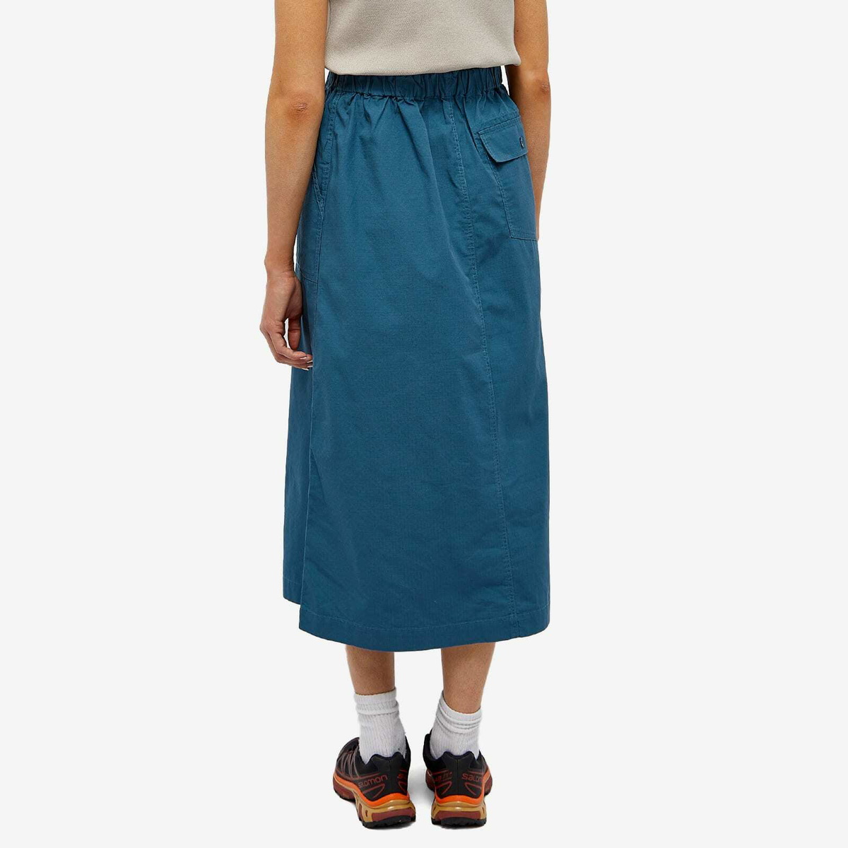 Snow Peak Women's Takibi Midi Skirt in Navy Snow Peak