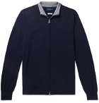 Peter Millar - Merino Wool-Blend Zip-Up Sweater - Blue