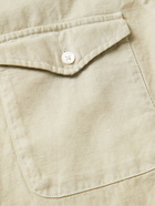 Canali - Linen-Blend Twill Overshirt - Neutrals