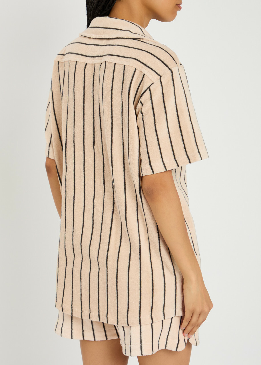 Bongusta Naram Striped Terry Shirt Cream