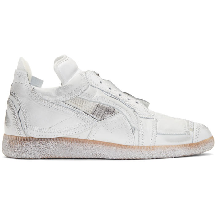 Photo: Maison Margiela White Limited Edition Mixed Patchwork Sneakers