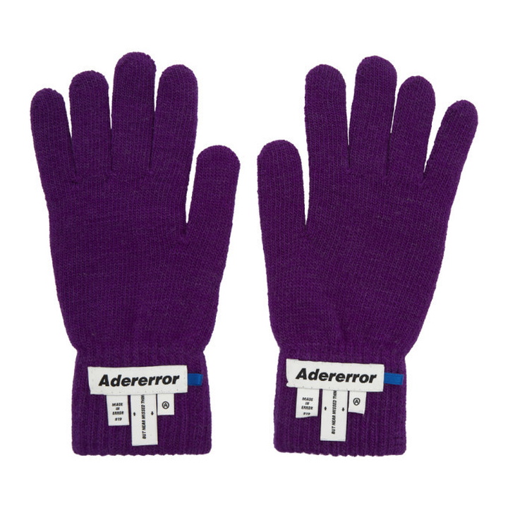Photo: ADER error Purple Wrist Label Play Gloves