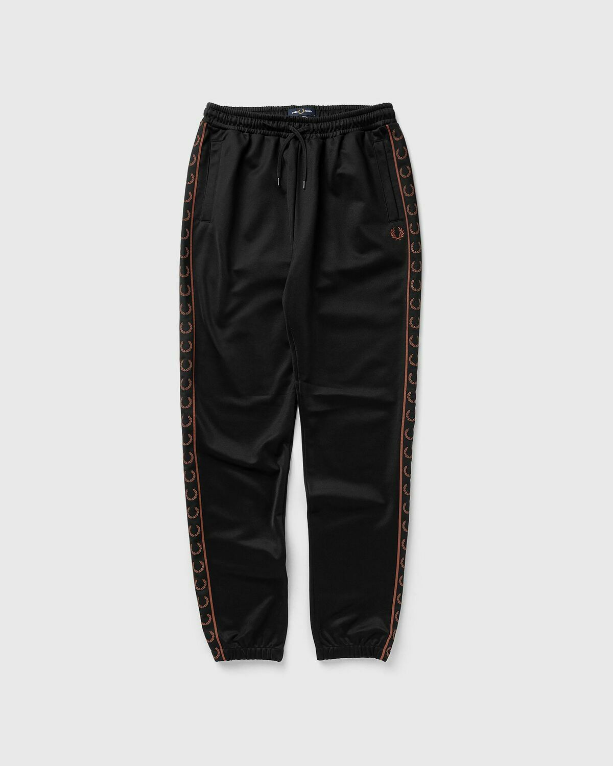 全国宅配無料 Pant Track Tape Contrast Perry Fred Black Perry Fred Pants Track ウォーキング・ランニングウェア