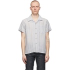Naked and Famous Denim Blue Twill Easy Care Short Sleeve Shirt