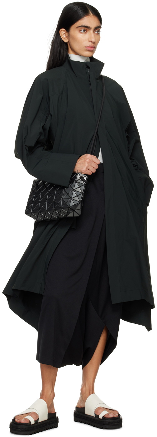 132 5. ISSEY MIYAKE Black Trapezoid Coat