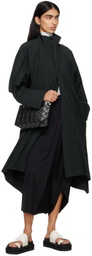 132 5. ISSEY MIYAKE Black Trapezoid Coat