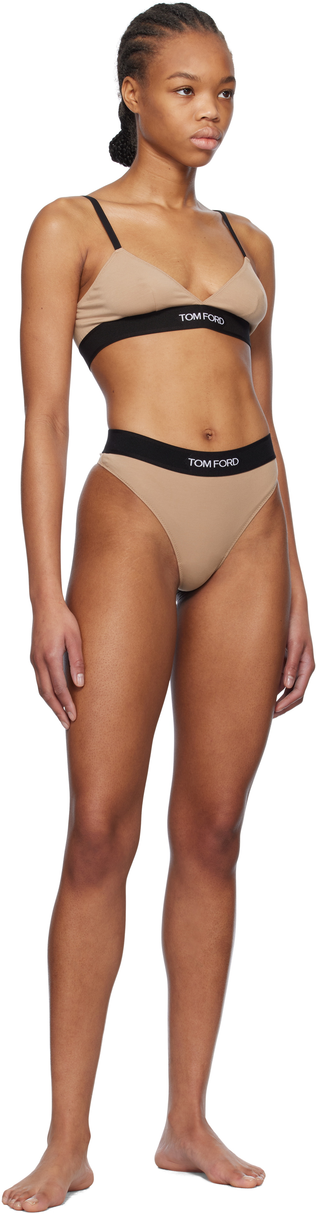 TOM FORD Beige Modal Signature Thong