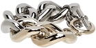 JW Anderson Silver & Gunmetal Oversized Chain Bracelet