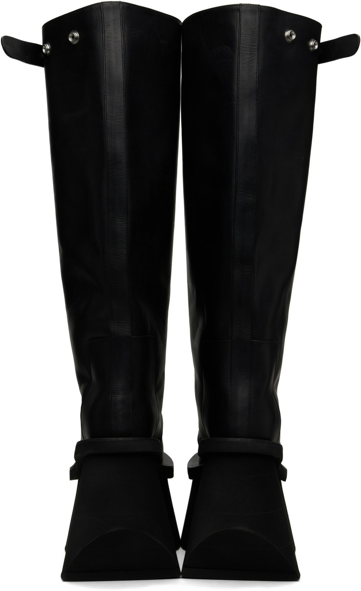 Rick Owens Black Tower Naska Factory Knee Boots