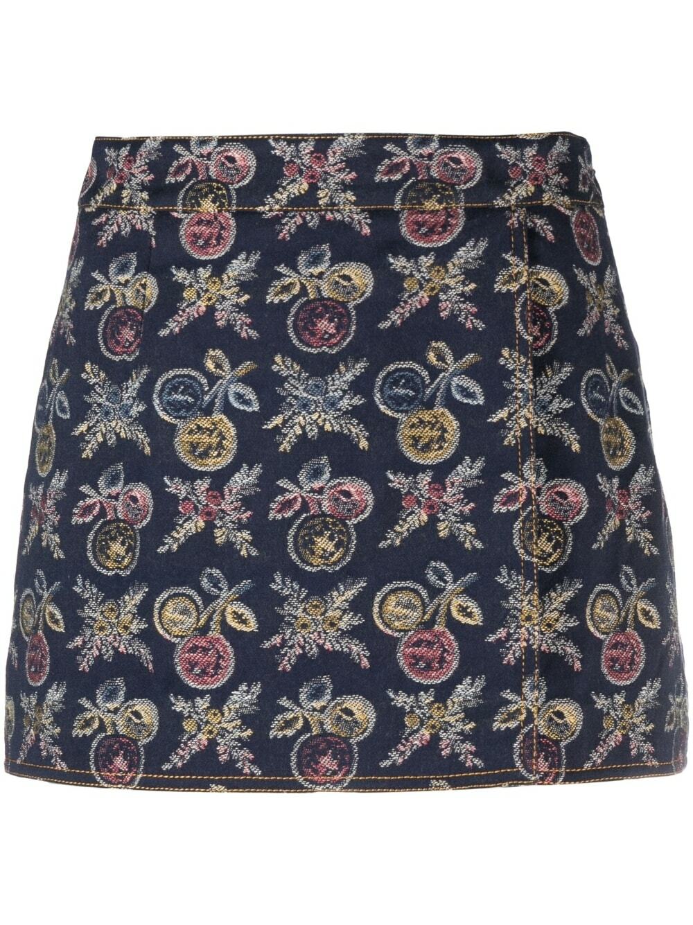 ETRO Women's Silk Mini Skirt Multicolor