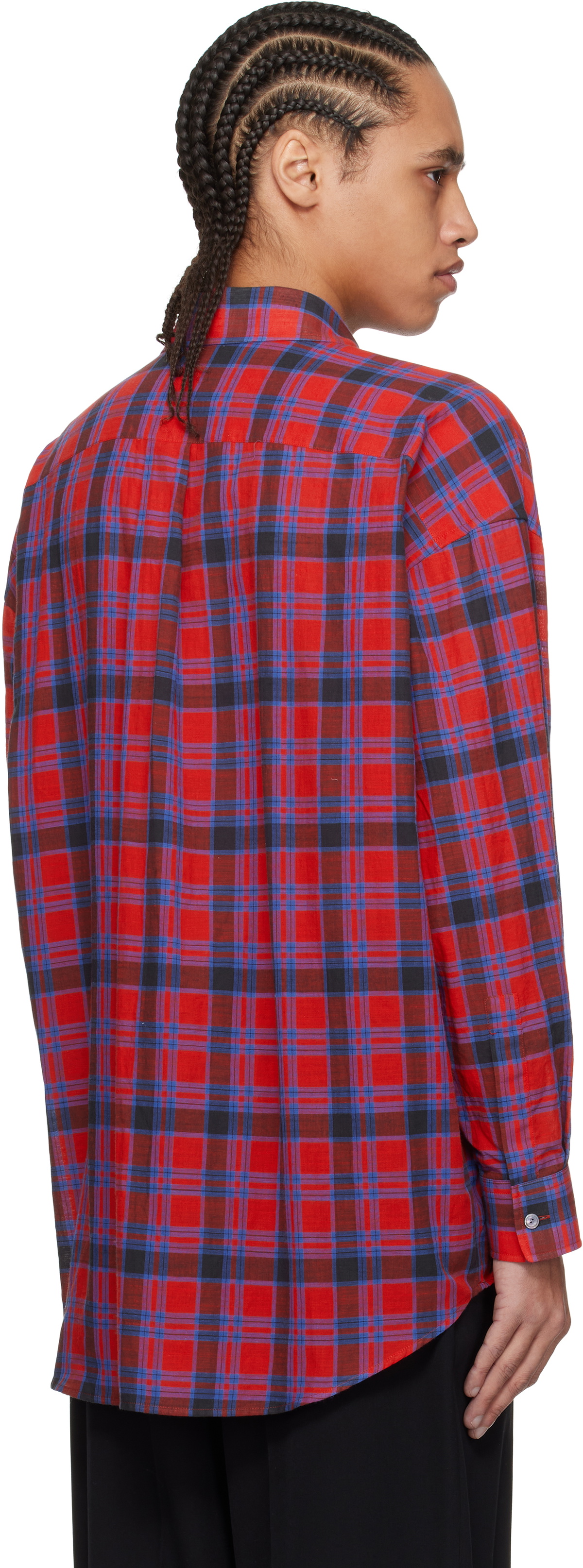 The Row Red & Blue Lancaster Shirt