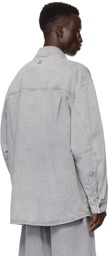 Wooyoungmi Gray Pocket Denim Shirt