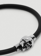 Skull Motif Cord Bracelet in Black