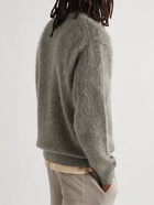 Auralee - Brushed Mohair and Wool-Blend Sweater - Gray