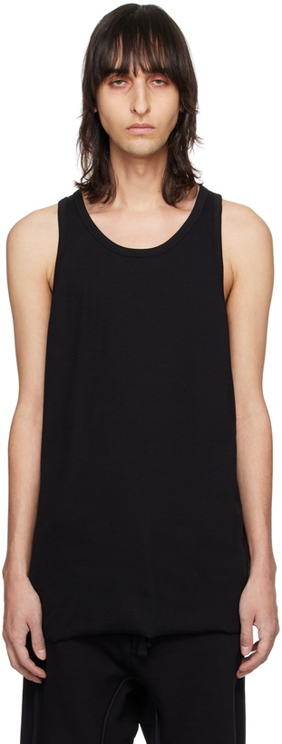 Photo: thom/krom Black Raw Edge Tank Top