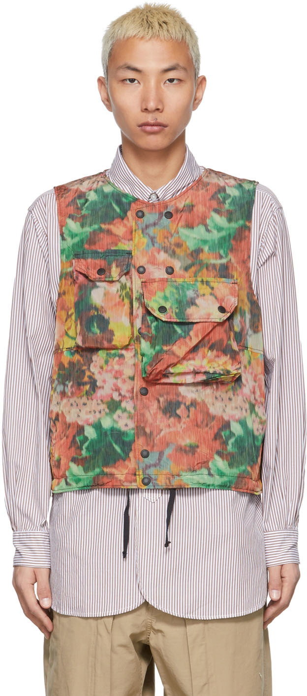 Engineered Garments Multicolor Floral Camo Cover Vest Engineered 