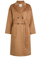 Anine Bing Dylan Belted Wool and Cashmere-blend Coat Brown