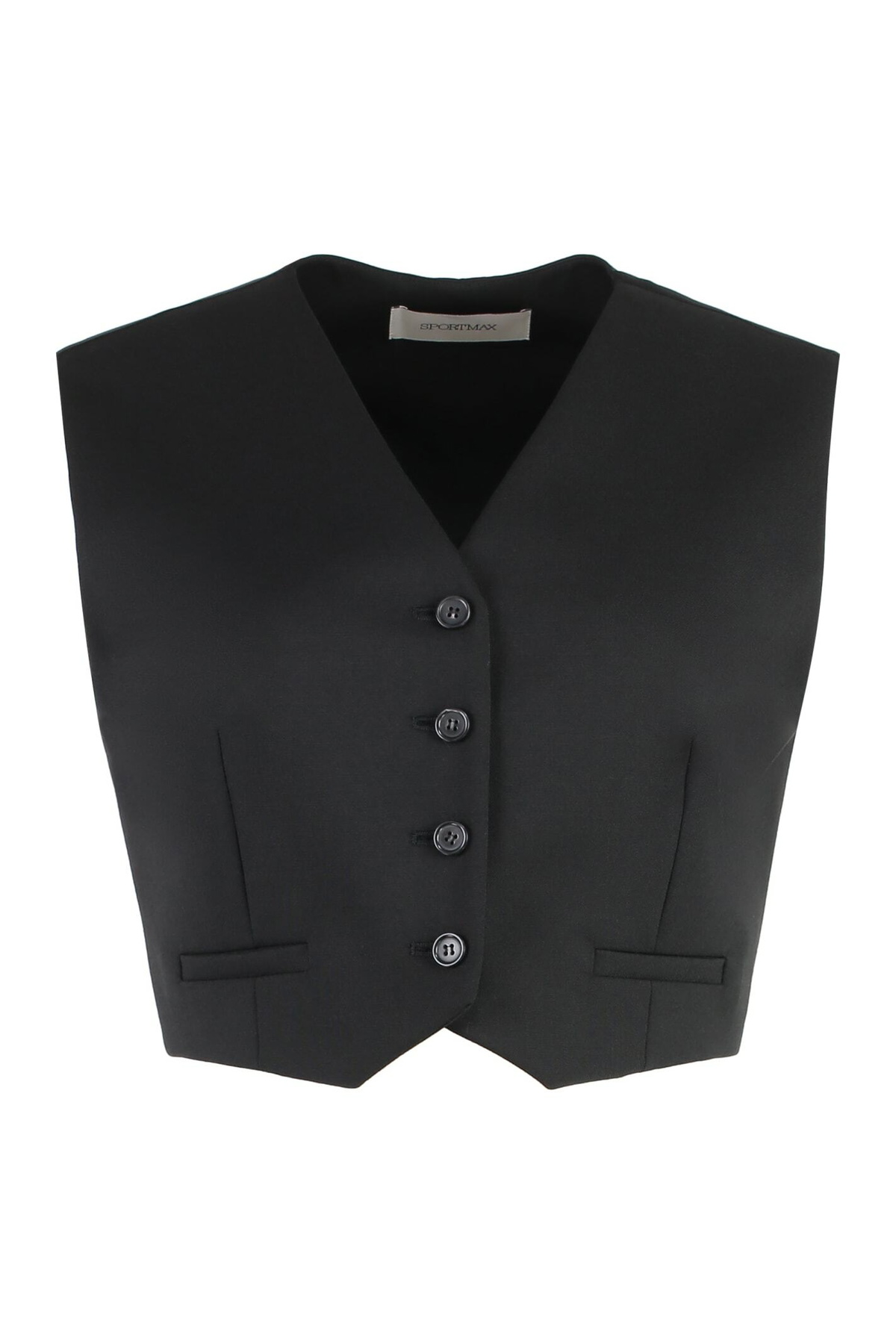 ベスト・ジレ Sportmax Light Blue Wool Blend Ilex Vest Sportmax Wool blend ilex vest | The Fashion Square