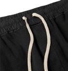 Rick Owens - DRKSHDW Poplin-Trimmed Fleece-Back Cotton-Jersey Drawstring Sweatpants - Black
