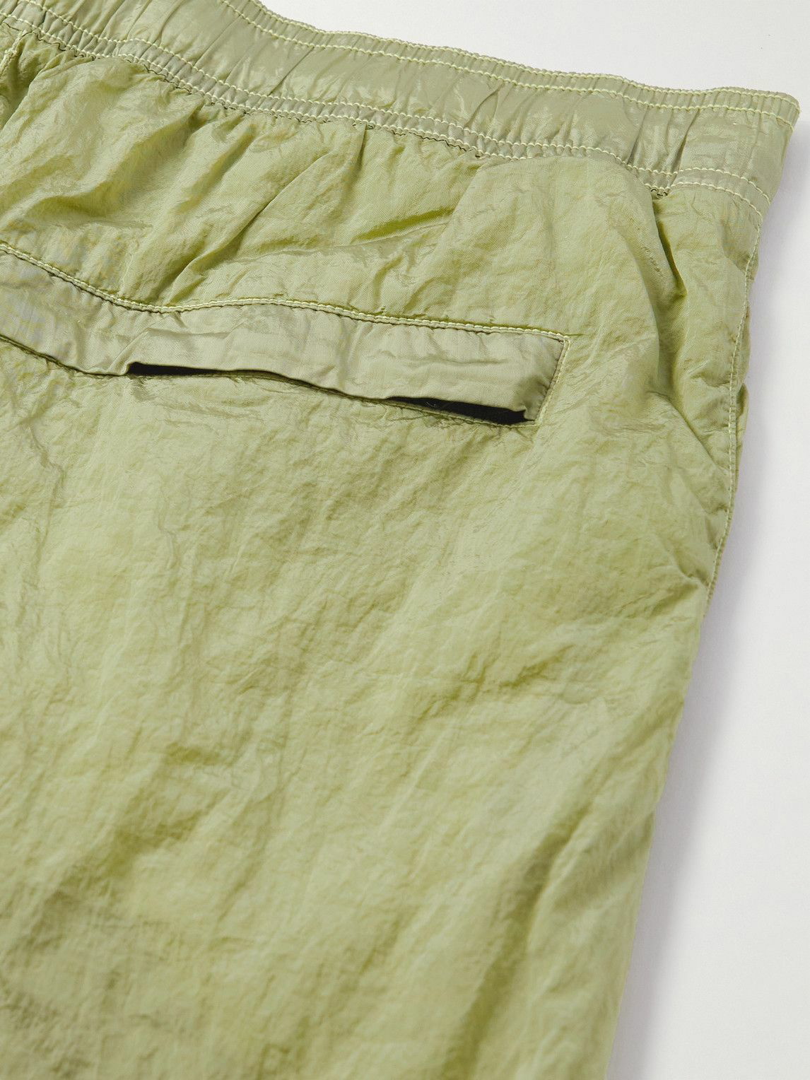 Stone Island - Mid-Length Logo-Appliquéd ECONYL Swim Shorts - Yellow ...