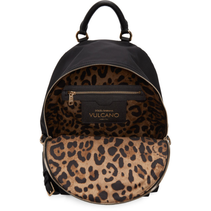 Dolce and Gabbana Black Small Vulcano Backpack Dolce & Gabbana