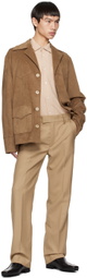Séfr Tan Jules Faux-Suede Jacket