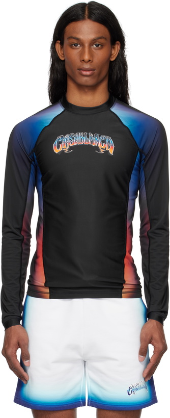 Photo: Casablanca Black Gradient Rash Vest T-shirt