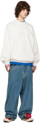 VETEMENTS Off-White 'Paris' Embroidered Sweatshirt