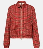 Moncler Lanset houndstooth cotton down jacket
