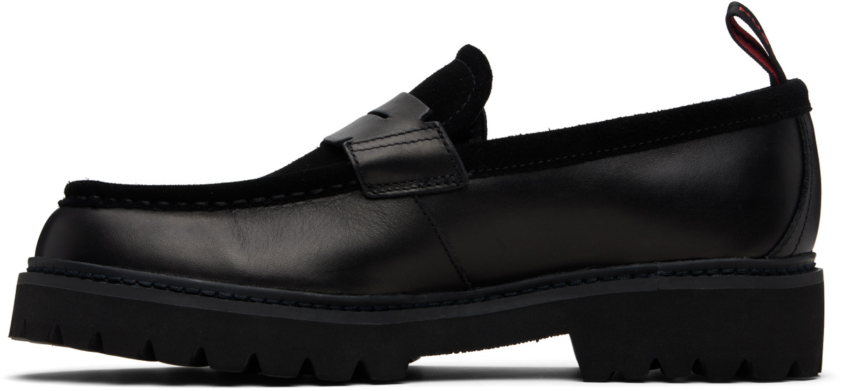 Hugo Black Leather & Suede Loafers