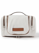Brunello Cucinelli - Leather-Trimmed Cotton and Linen-Blend Canvas Weekend Bag