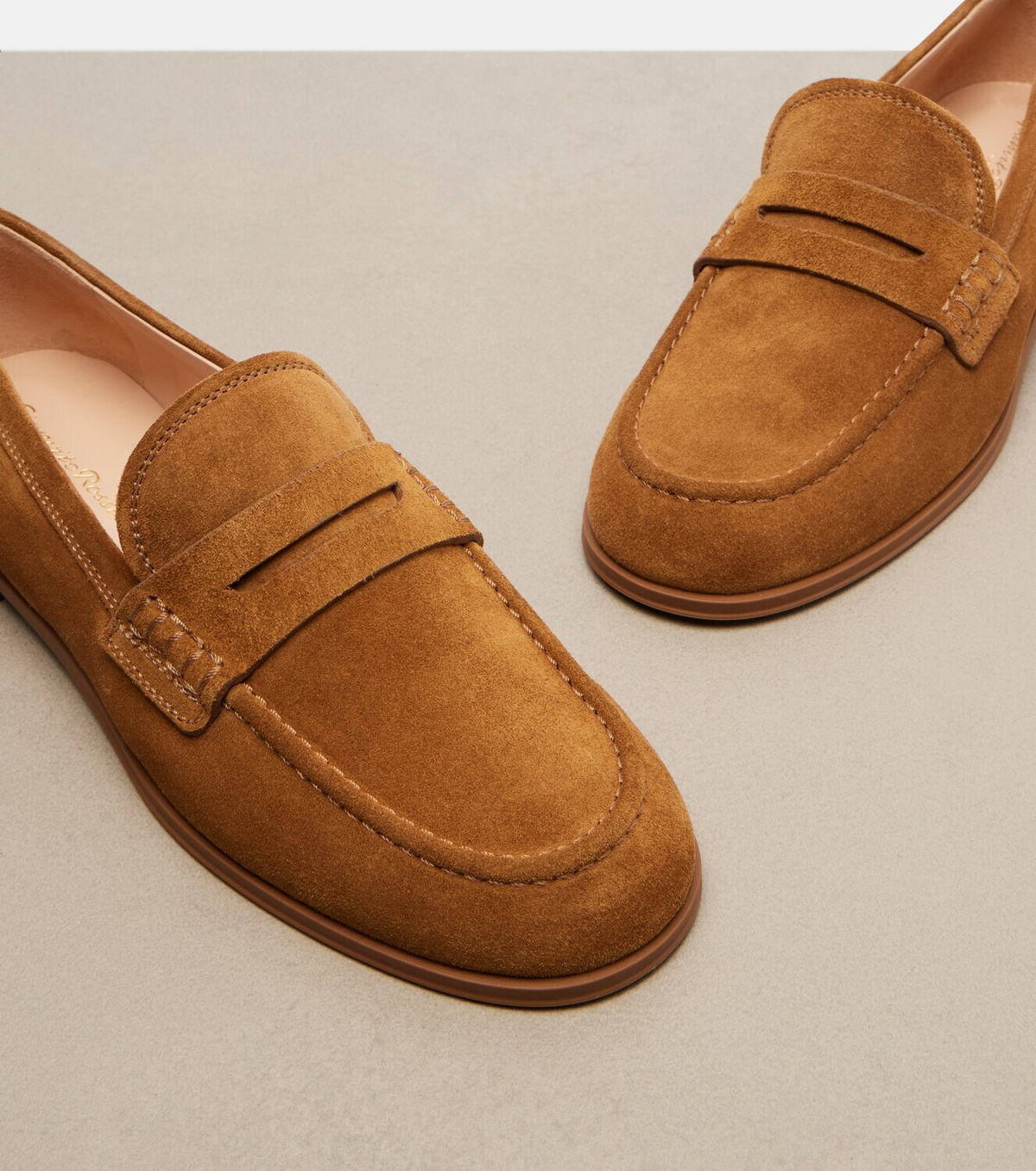 Gianvito Rossi Georgie suede penny loafers