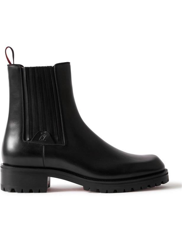Photo: Christian Louboutin - Motok Leather Chelsea Boots - Black