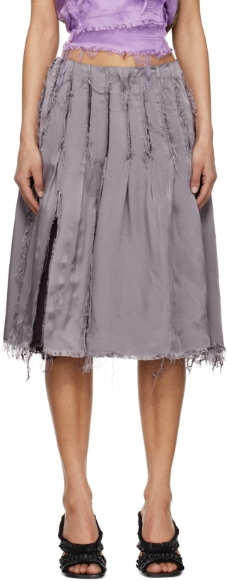 Photo: Edward Cuming Purple Pleat Around Midi Skirt