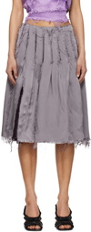 Edward Cuming Purple Pleat Around Midi Skirt