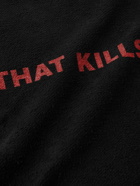 Gallery Dept. - Art That Kills Reversible Printed Cotton-Jersey Sweater - Black