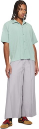 132 5. ISSEY MIYAKE Gray Flat Square Trousers