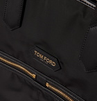 TOM FORD - Leather-Trimmed Nylon Garment Bag - Black