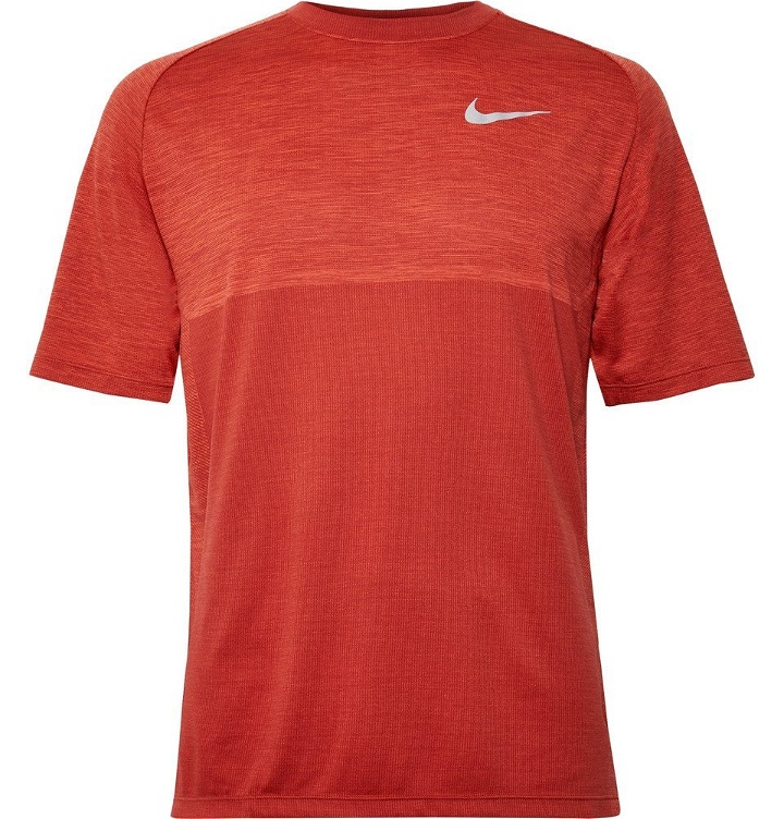 Photo: Nike Running - Medalist Mélange Dri-FIT T-Shirt - Men - Red