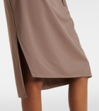 Coperni Floral-appliqué one-shoulder jersey cocktail dress