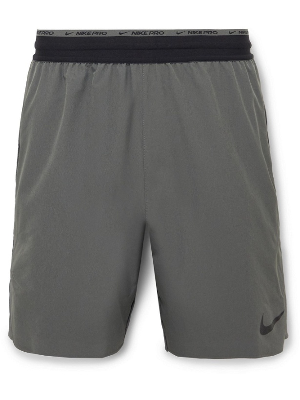 Photo: Nike Training - Pro Flex Rep Mesh-Trimmed Dri-FIT Shorts - Gray