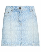 Versace Womens Denim skirt in Blue