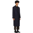 System Navy Wool Long Coat