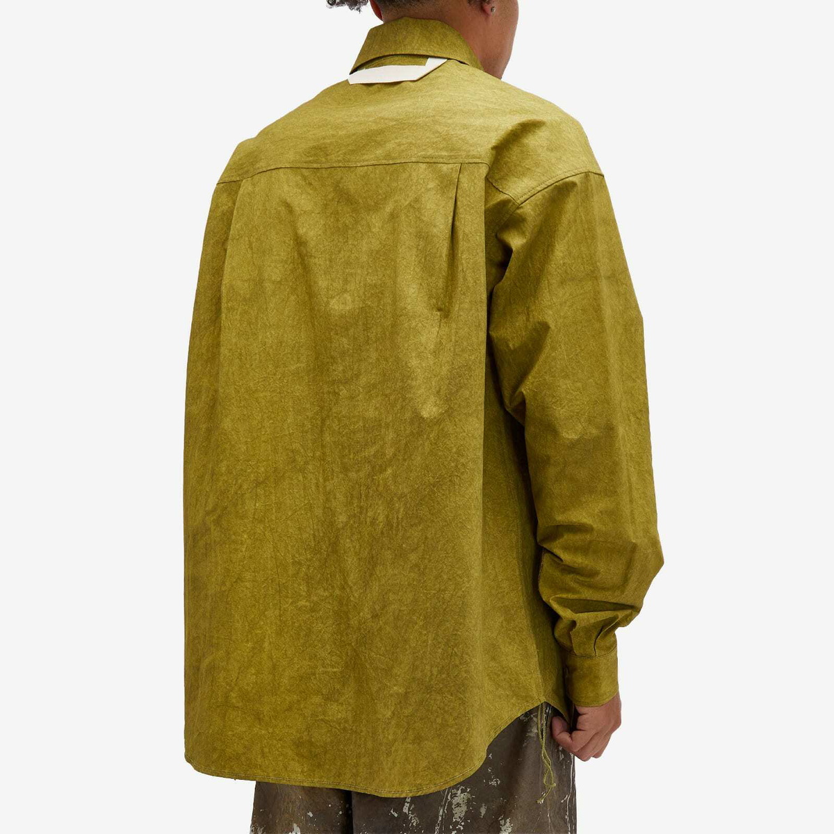 Merely Made Men's Natural Dye Overshirt in Olive Green