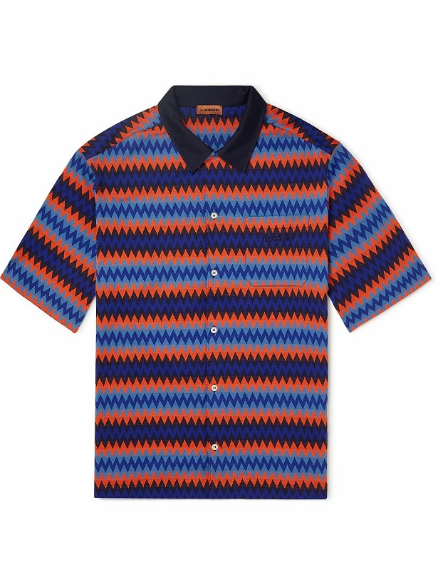 Photo: Missoni - Logo-Embroidered Cotton-Jacquard Polo Shirt - Multi