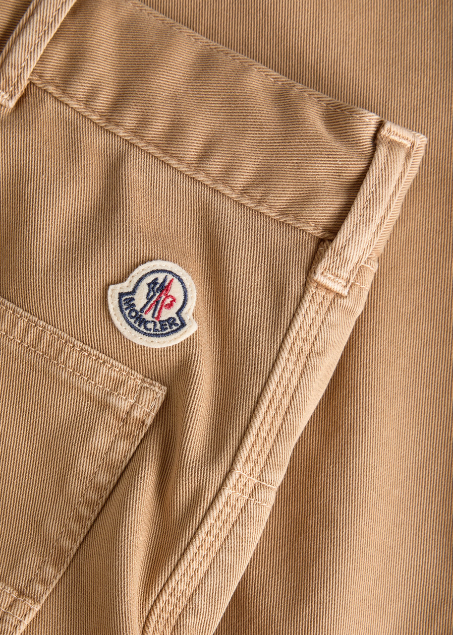 Moncler Straight-leg Stretch-cotton Trousers Tan